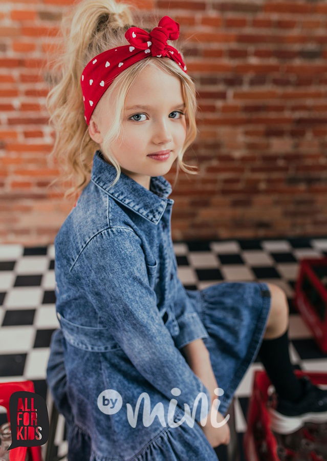 Košilové jeans šaty - pin up style