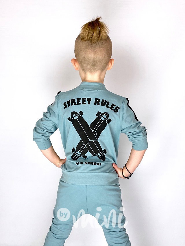 Street rules mikina - cool mint