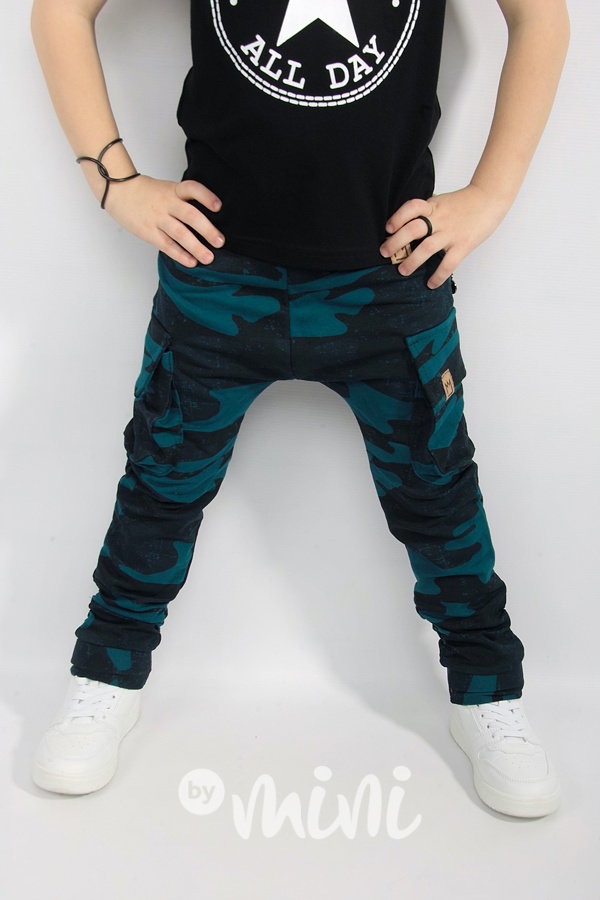 Petrol army baggy kapsáče zip