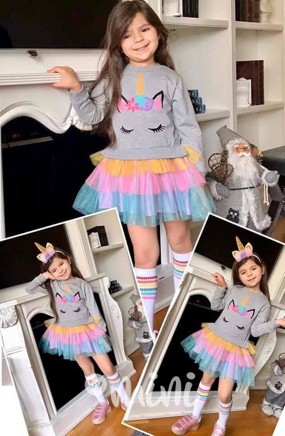 Unicorn maxi tylové šaty