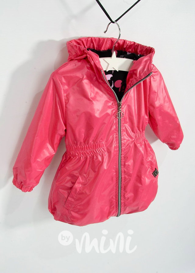 Přechodový dětská jarní kabátek malinový