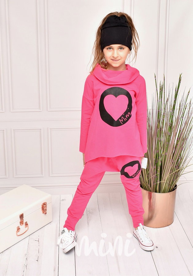 Dívčí komplet oblečení HEART baggy + mikina