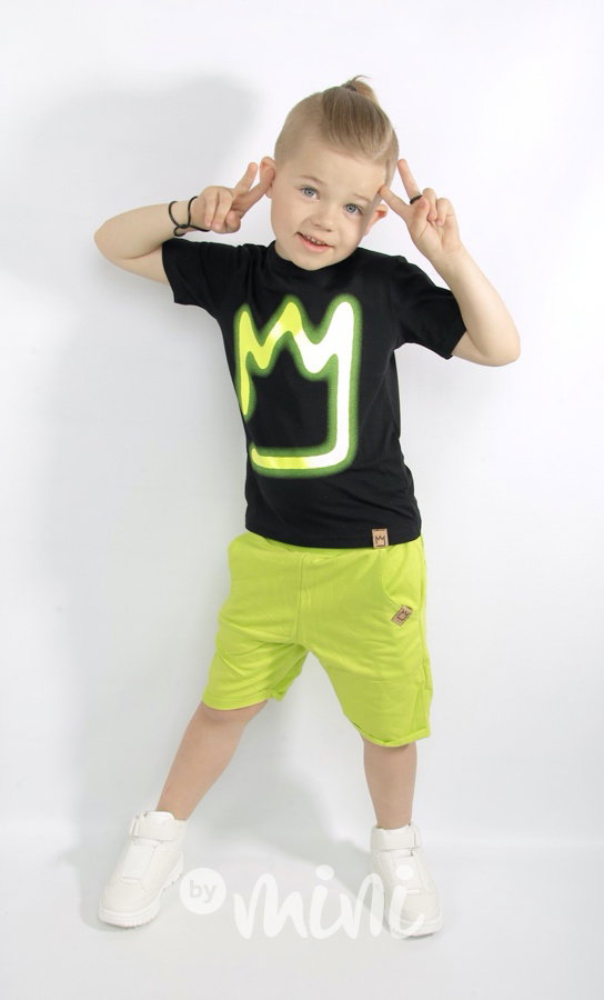 Graffiti logo triko - black/neon