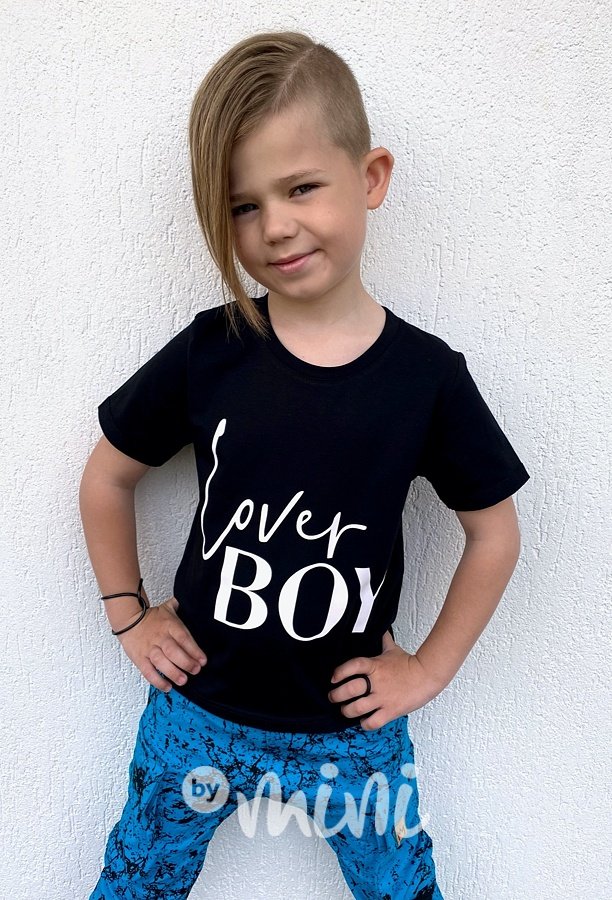 Lover boy chlapecké triko černé