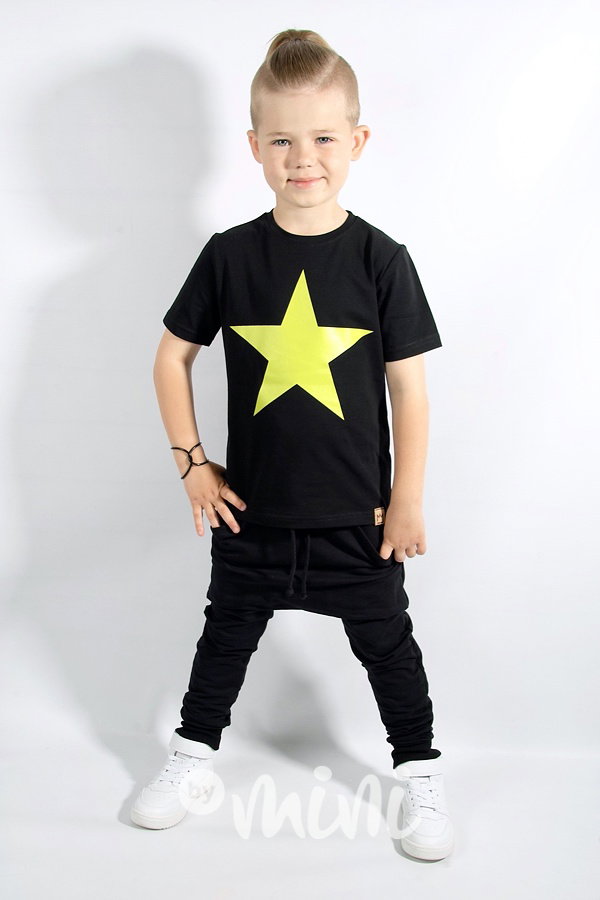 Star triko - krátký rukáv - černé