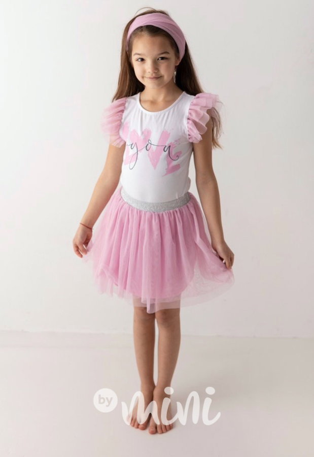 Dívčí dětská tylová tutu sukně pink By Mini
