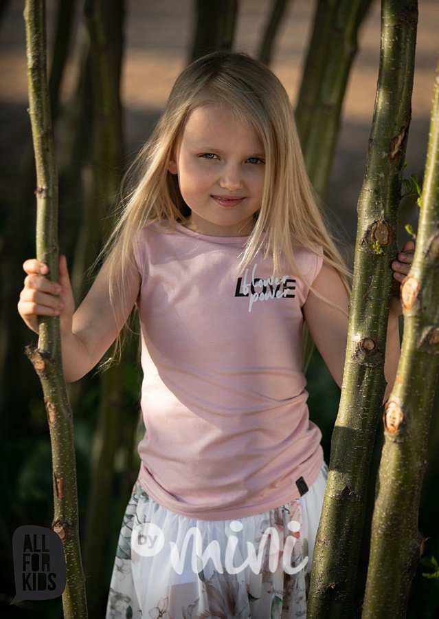 Flower power top - pink