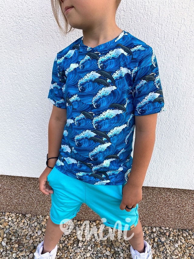 Dětské bavlněné kraťasy v pase na gumu 