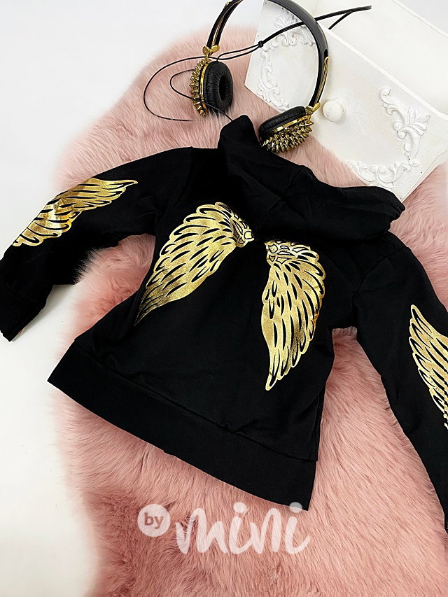 Gold wings mikina černá