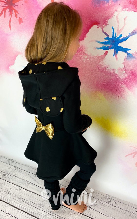 Gold Mickey fleece mikčokabátek - černý
