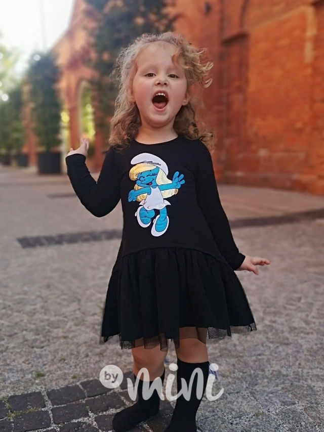 Podzimní dětské šaty Šmoulinka