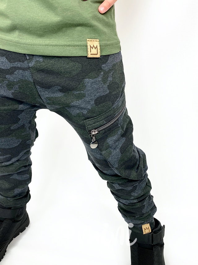 NEW baggy kapsáče grey/green army