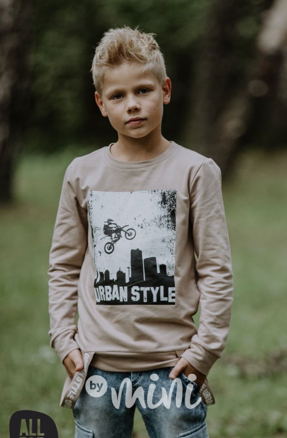 Urban style mikina s laclíky - macadamia