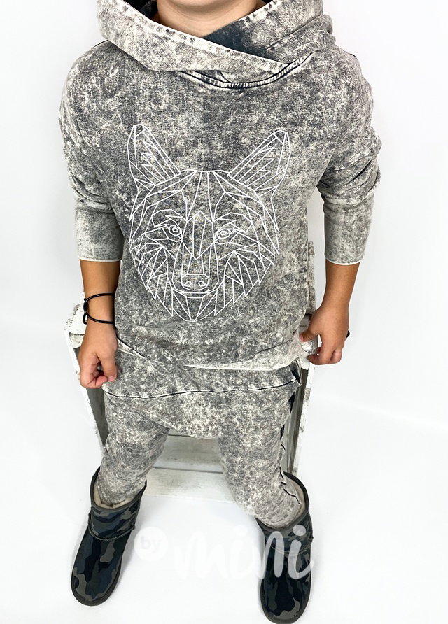 Despacito chlapecké baggy acid wash grey