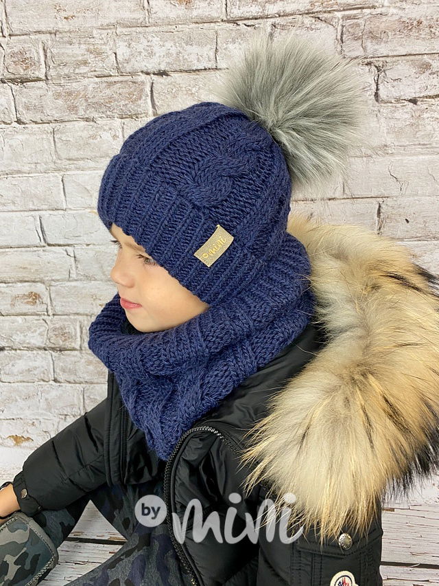 SUPER TERMO kulich + maxi nákrčník jeans BLUE