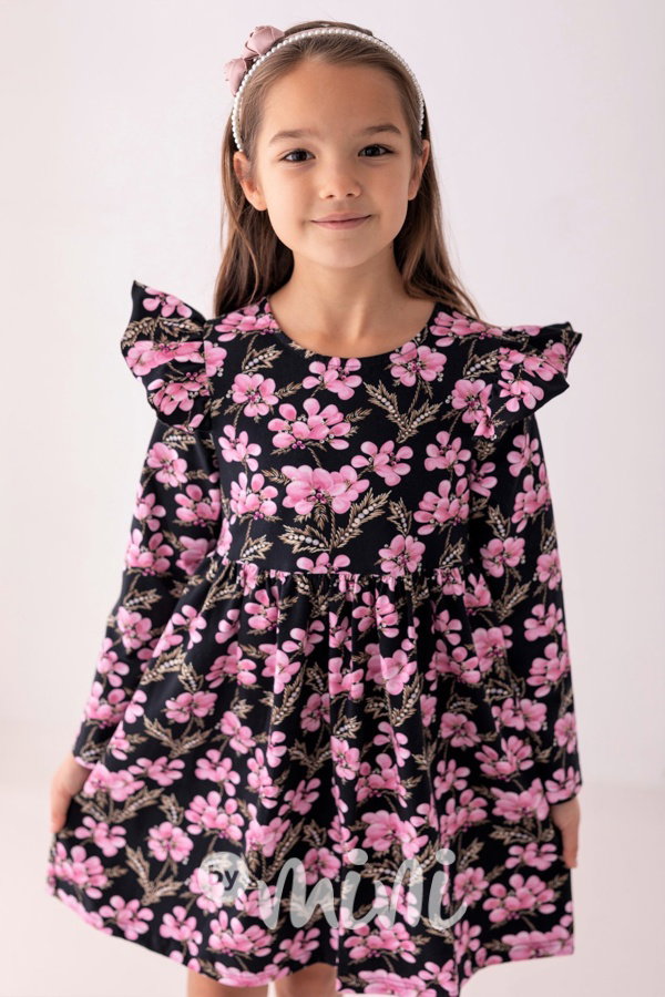 Lily dívčí šaty - Sequins blossom