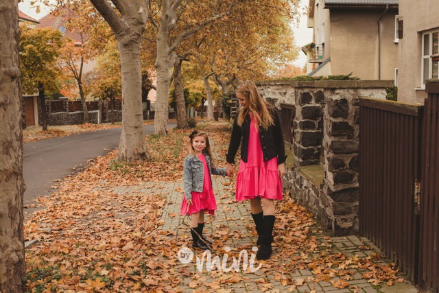 Dark pink oversize šaty s dlouhým rukávem *TOP*