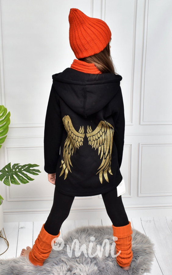 Angel - vyteplená dlouhá mikina černá