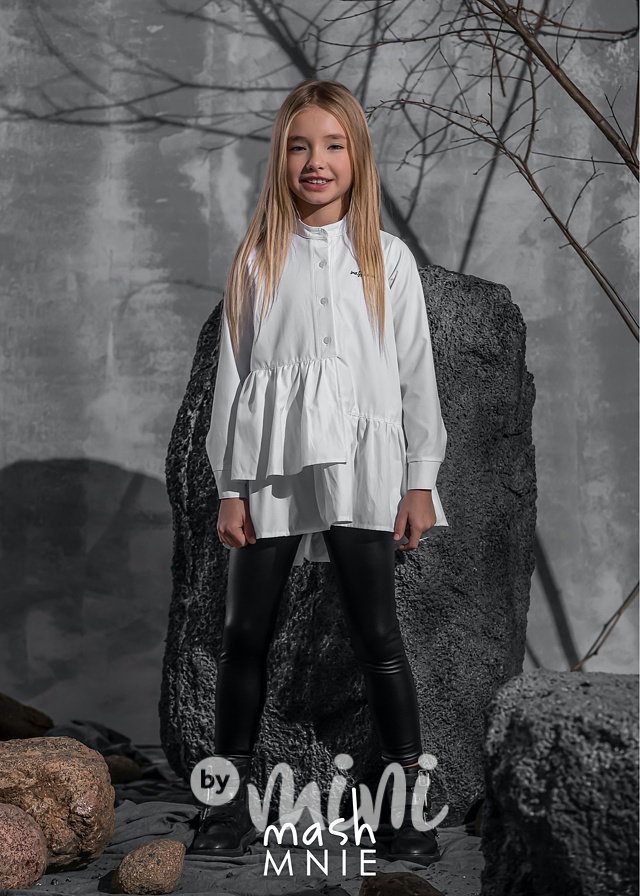Oteplené leather dívčí legíny imitace kůže