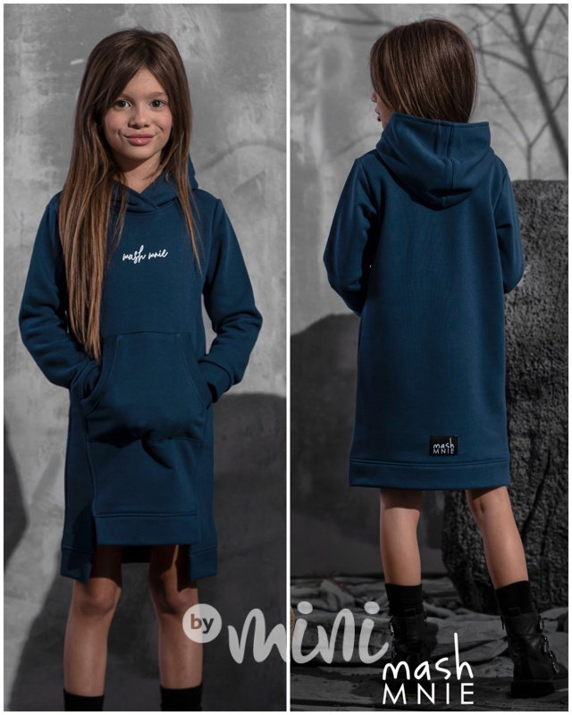 Hoodie dress ocean *by MashMnie* mikinové šaty dětské