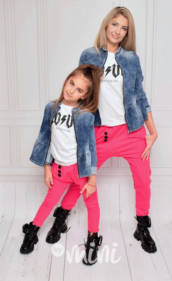Růžové baggy tepláčky #MiniMe