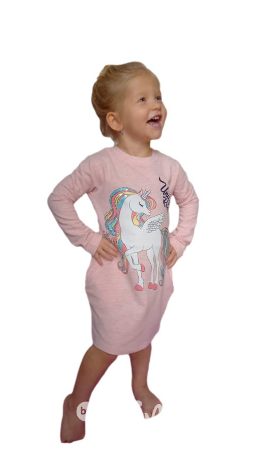Unicorn tunika - růžový melír
