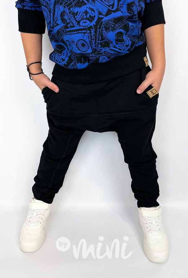 New shape chlapecké baggy joggers - černé
