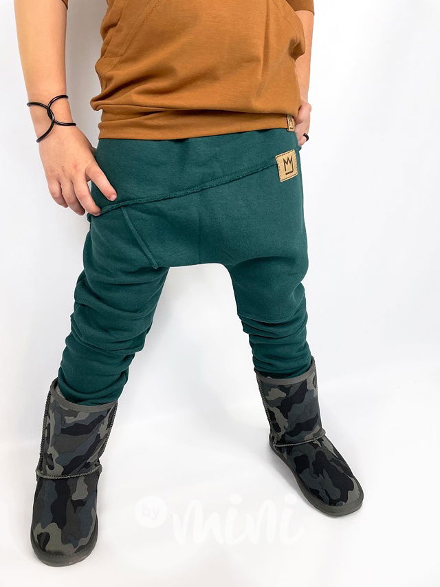 Chlapecké baggy tepláky fleacové zelené 