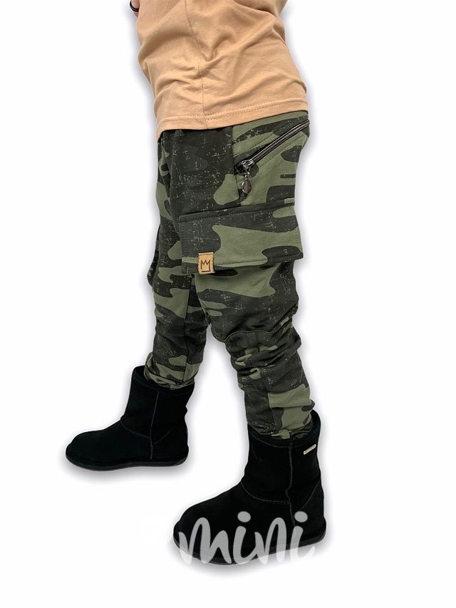 Green army chlapecké baggy kapsáče zip