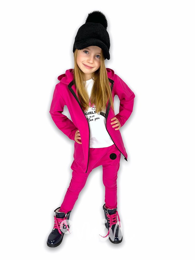 Fashion baggy tepláčky - malinové *DreamDress*