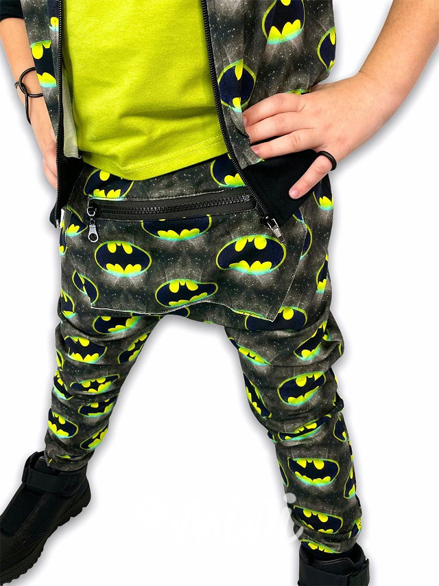 Baggy Batman s kapsičkou a zipem