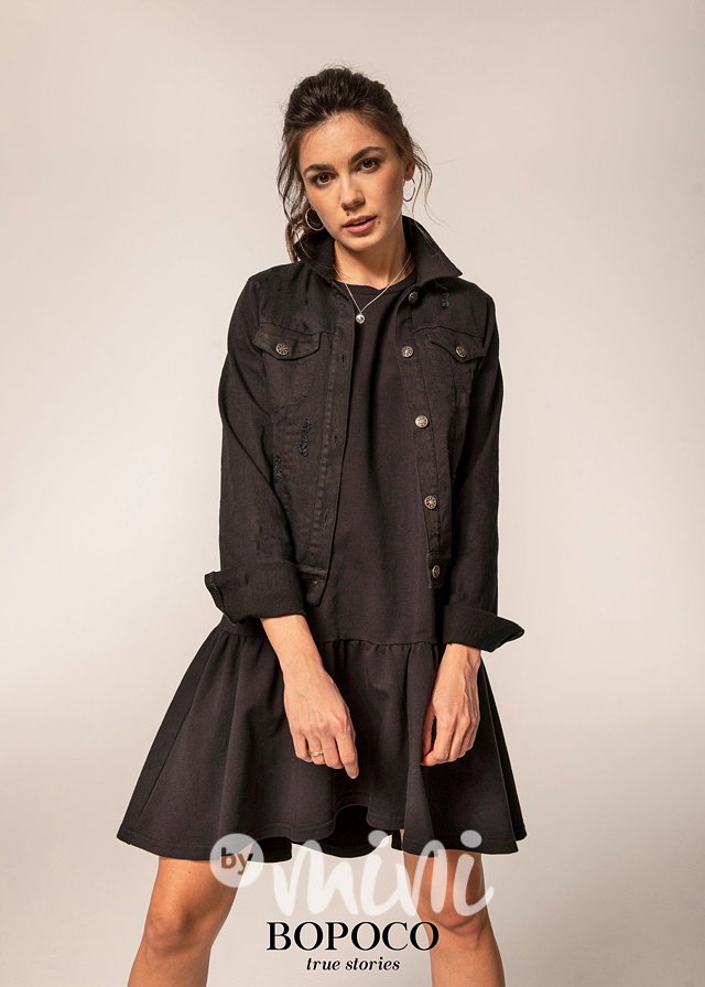 Black denim bunda