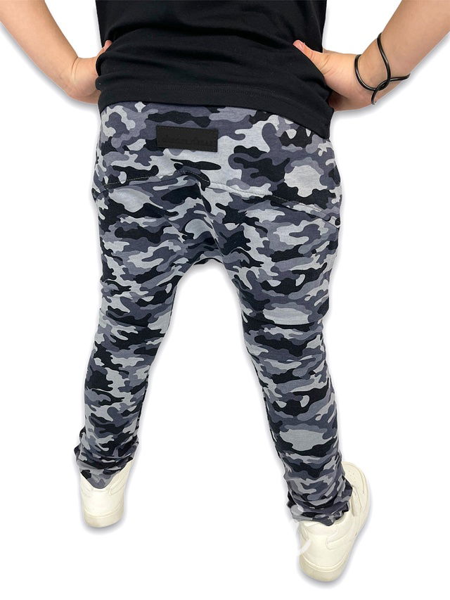 Jogger baggy chlapecké tepláky - grey army *DreamDress*