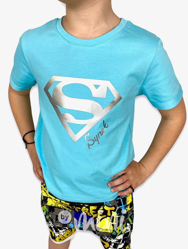 Super Synek triko SILVER - sky blue
