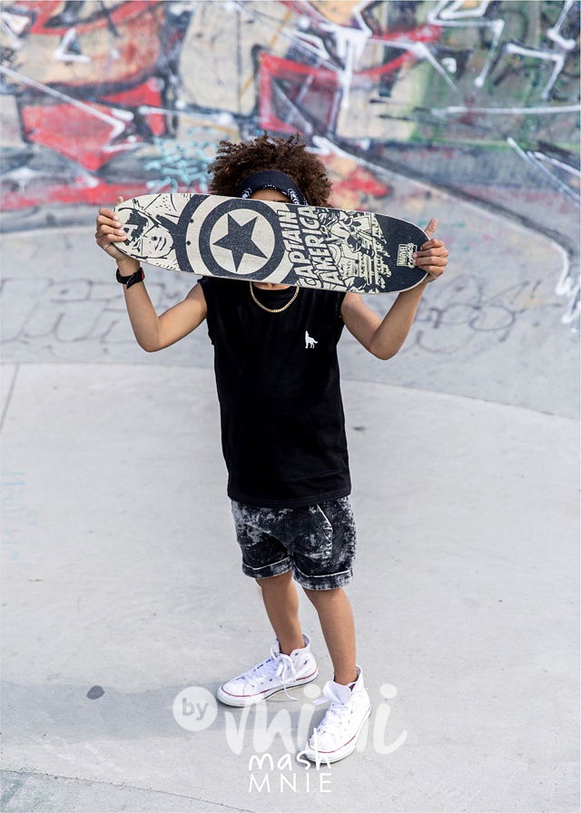 Acid wash soft jeans kraťasy klokanka black  *MashMnie*