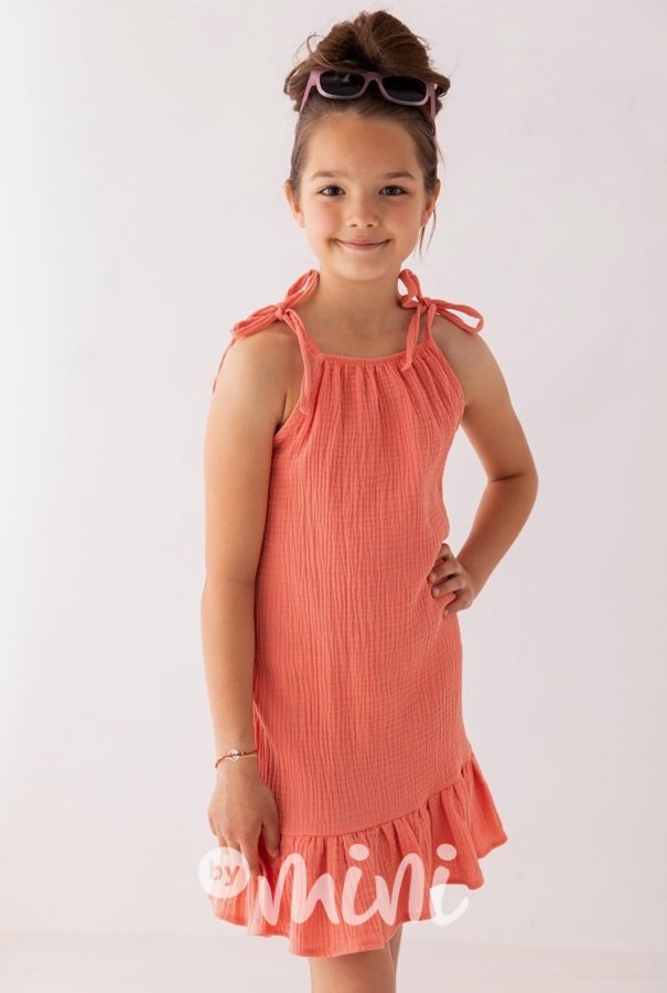 Mušelínové letní šaty orange Lily Grey