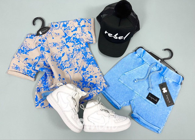 Kraťasy DESPACITO acid wash blue