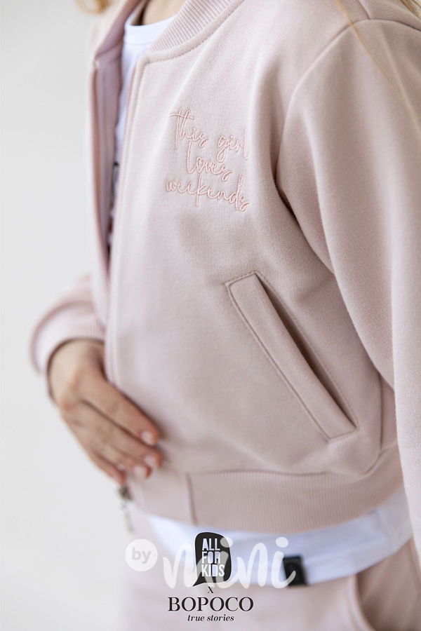 Růžová loungewear mikina