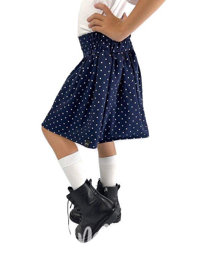 Puntíkatá navy sukně