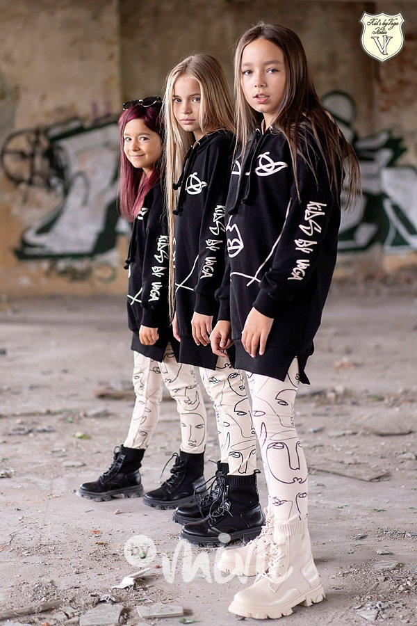 Face hoodie tunika