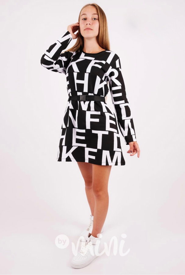 Letters dress s páskem