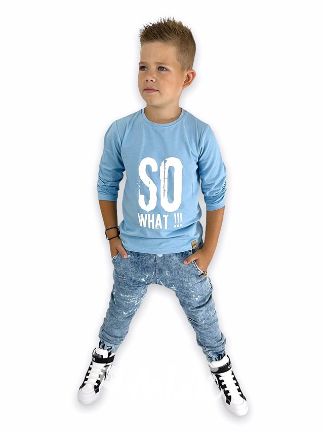 SO WHAT longsleeve triko sky blue