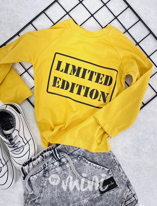LIMITED EDITION triko s dlouhým rukávem mustard/black