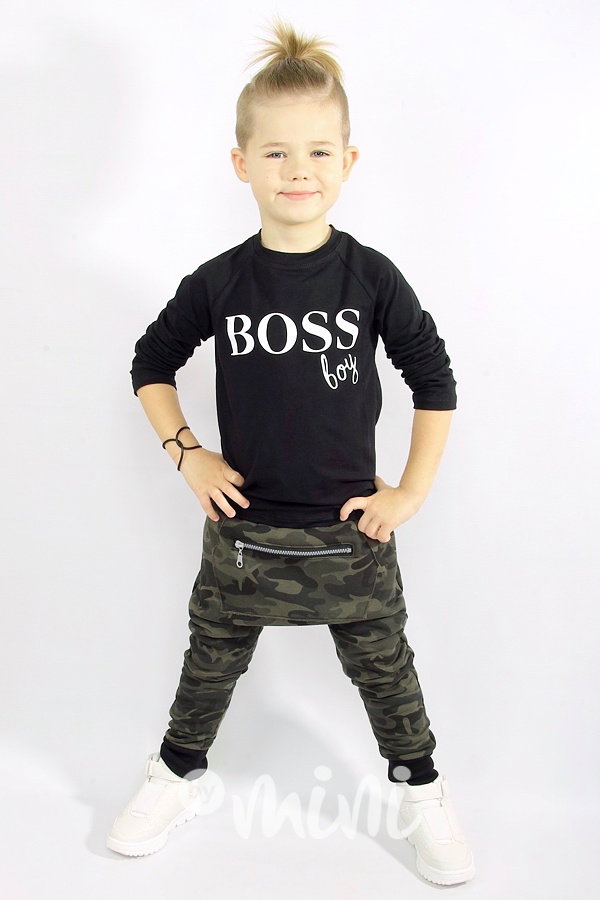 TERMO baggy tepláčky se zipem - army
