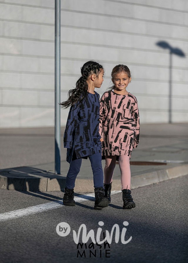 BRUSH mikinová tunika růžová *MashMnie*