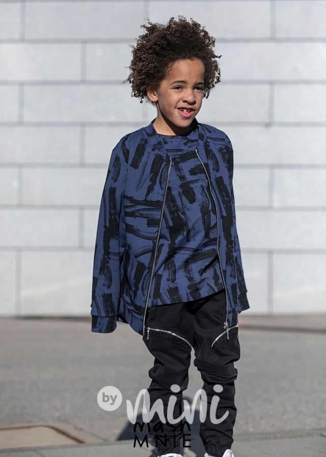 Brush mikina na zip modrá *MashMnie*