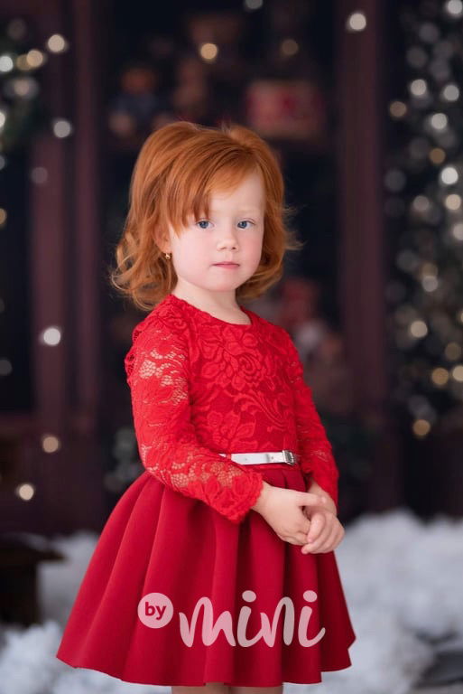 Luxury Red dress - luxusní červené dívčí šaty