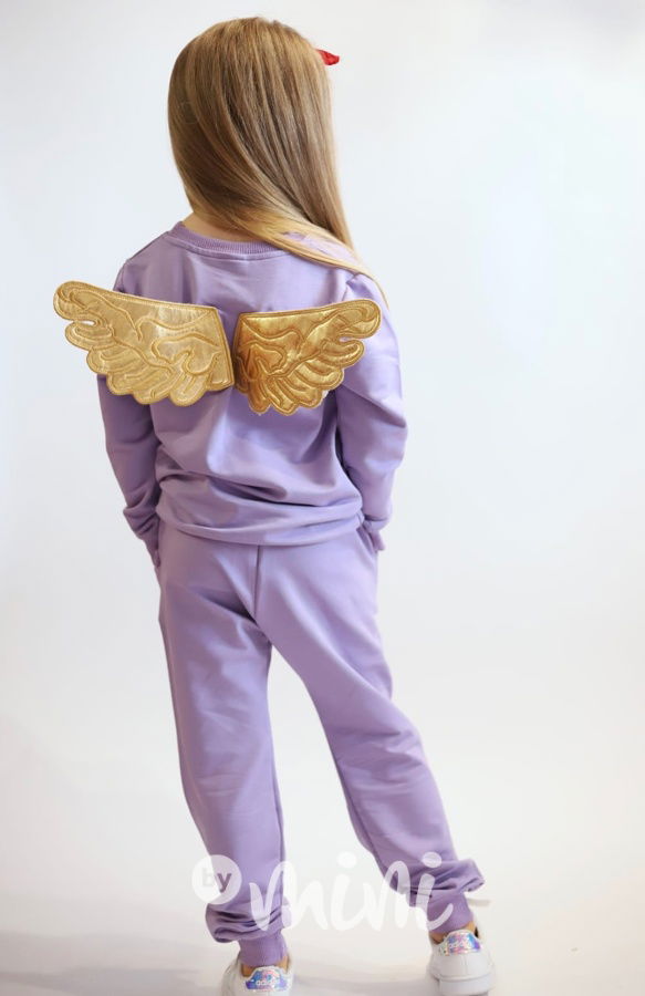 ANGEL gold wings tepláková souprava lila