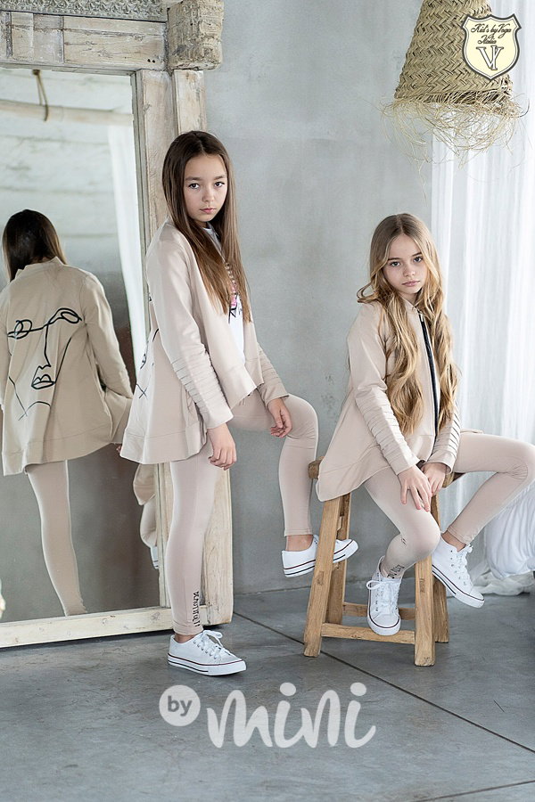 Voga atypická long mika FACE beige