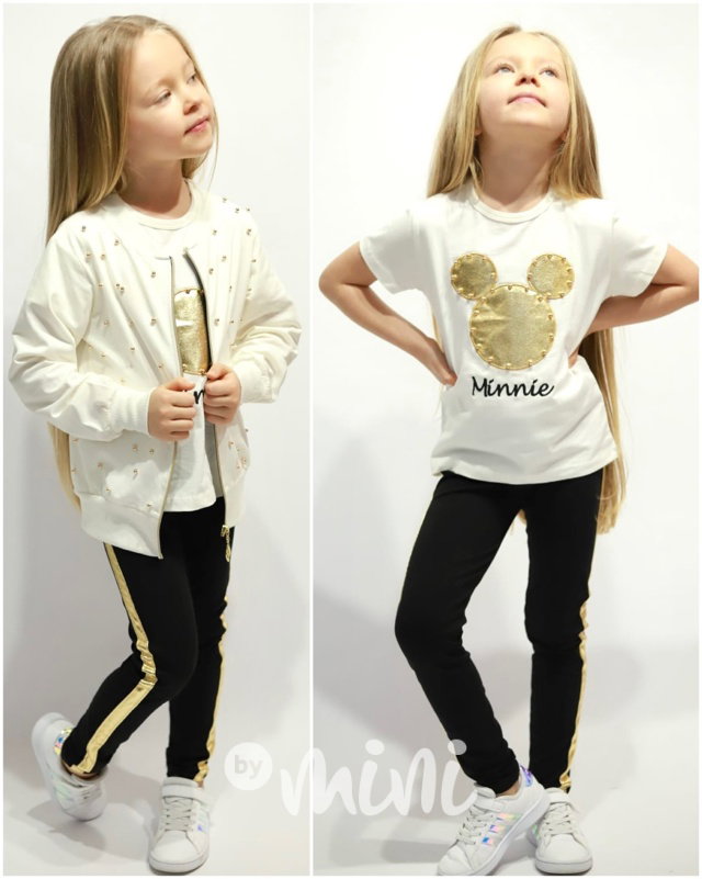 3-dílný Minnie set perličky cream gold